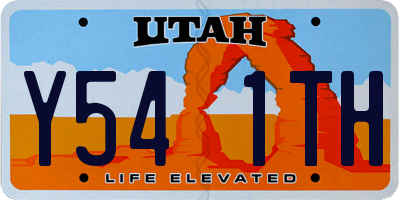 UT license plate Y541TH