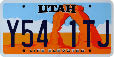 UT license plate Y541TJ