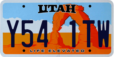 UT license plate Y541TW