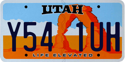 UT license plate Y541UH