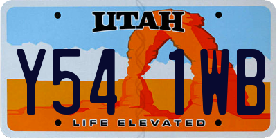 UT license plate Y541WB