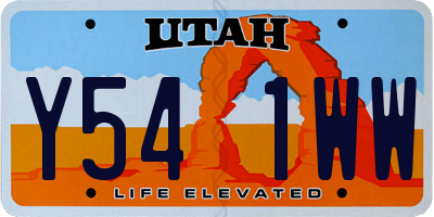 UT license plate Y541WW