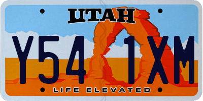 UT license plate Y541XM