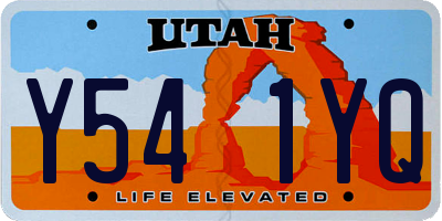 UT license plate Y541YQ