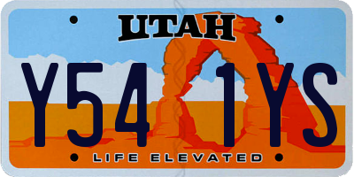 UT license plate Y541YS