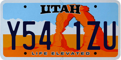 UT license plate Y541ZU
