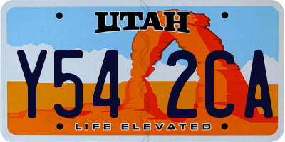UT license plate Y542CA