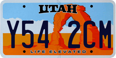UT license plate Y542CM