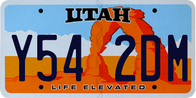UT license plate Y542DM