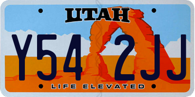 UT license plate Y542JJ