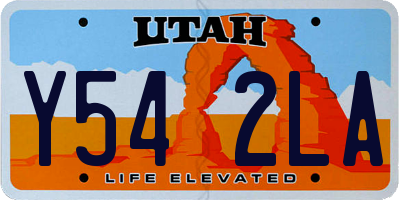 UT license plate Y542LA