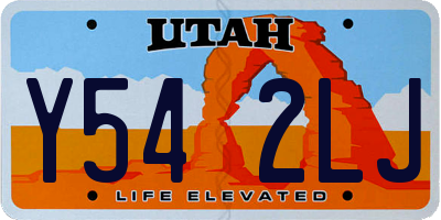 UT license plate Y542LJ