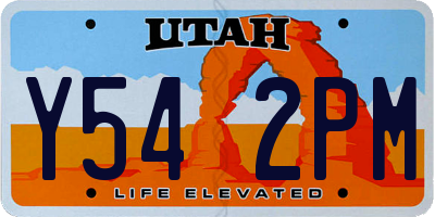 UT license plate Y542PM