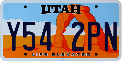 UT license plate Y542PN