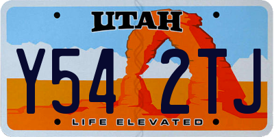 UT license plate Y542TJ