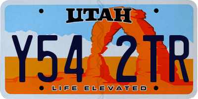 UT license plate Y542TR