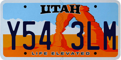 UT license plate Y543LM