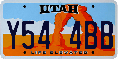 UT license plate Y544BB