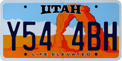 UT license plate Y544BH