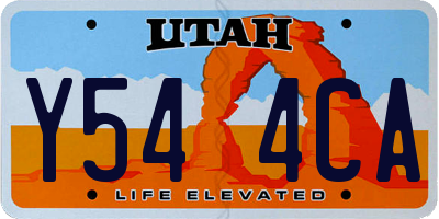 UT license plate Y544CA