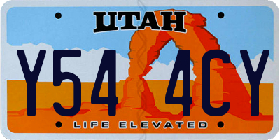 UT license plate Y544CY