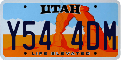 UT license plate Y544DM