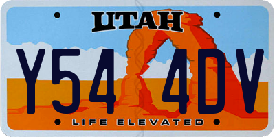 UT license plate Y544DV