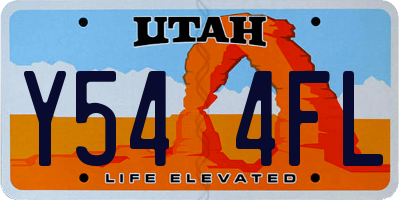 UT license plate Y544FL