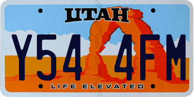 UT license plate Y544FM