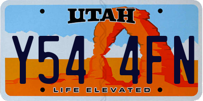 UT license plate Y544FN