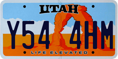 UT license plate Y544HM