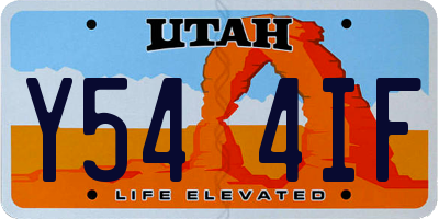UT license plate Y544IF