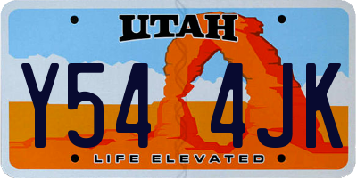UT license plate Y544JK