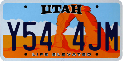 UT license plate Y544JM