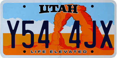 UT license plate Y544JX