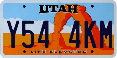 UT license plate Y544KM