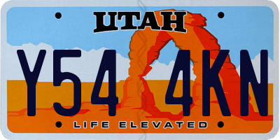 UT license plate Y544KN