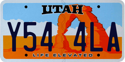 UT license plate Y544LA