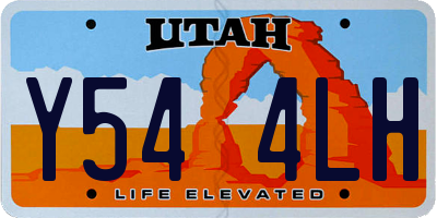 UT license plate Y544LH