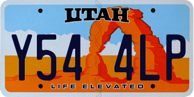 UT license plate Y544LP