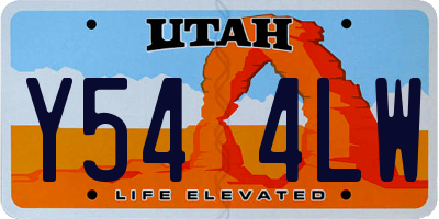 UT license plate Y544LW
