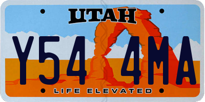 UT license plate Y544MA