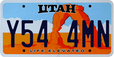 UT license plate Y544MN