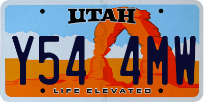 UT license plate Y544MW