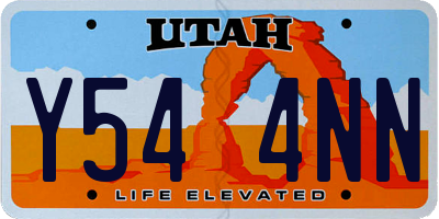UT license plate Y544NN
