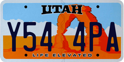 UT license plate Y544PA