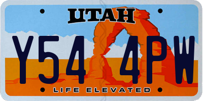 UT license plate Y544PW