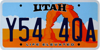 UT license plate Y544QA
