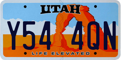 UT license plate Y544QN