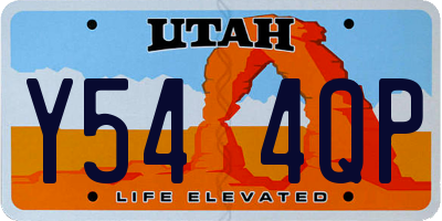 UT license plate Y544QP